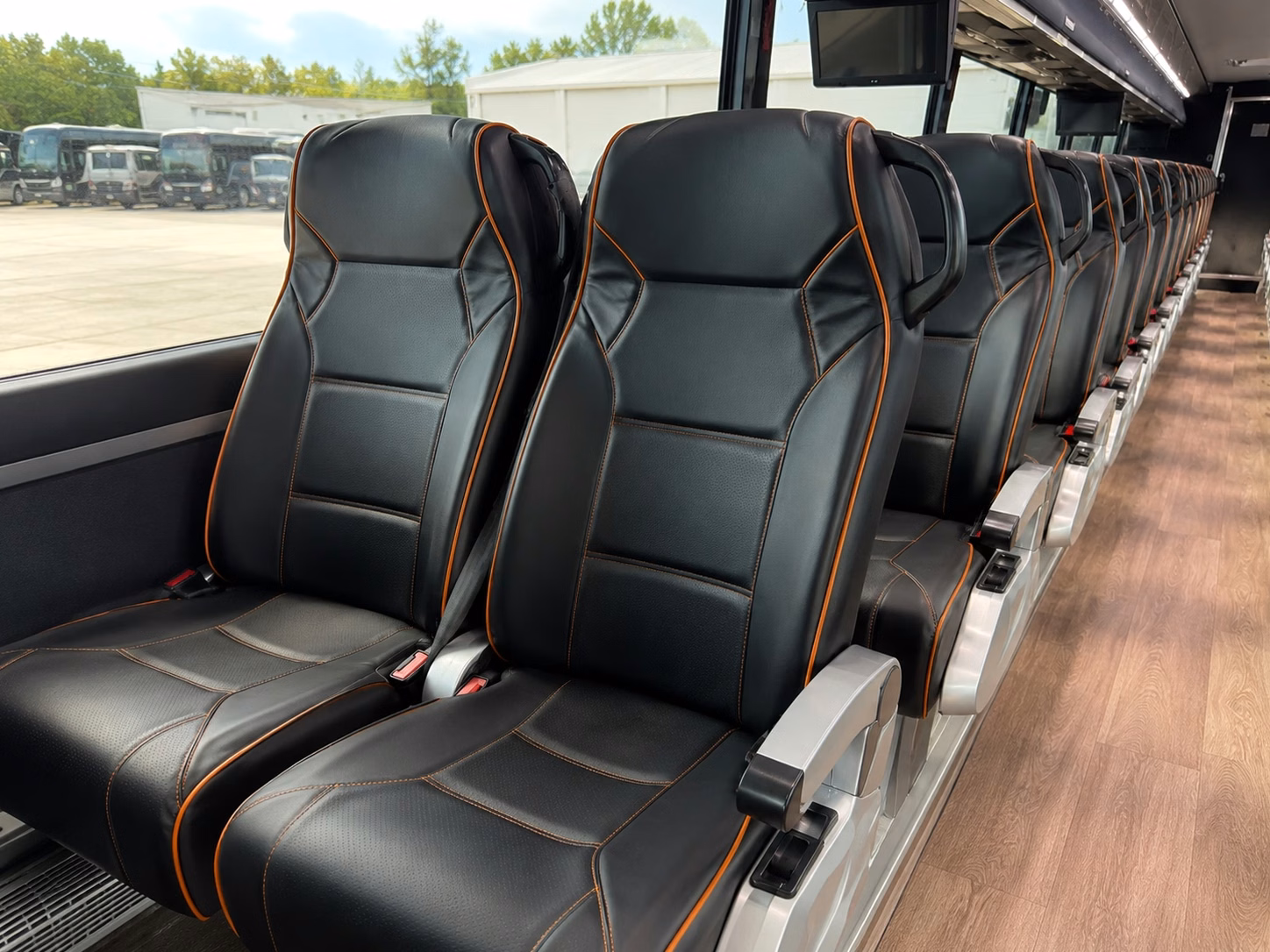 56 passenger charter bus interior