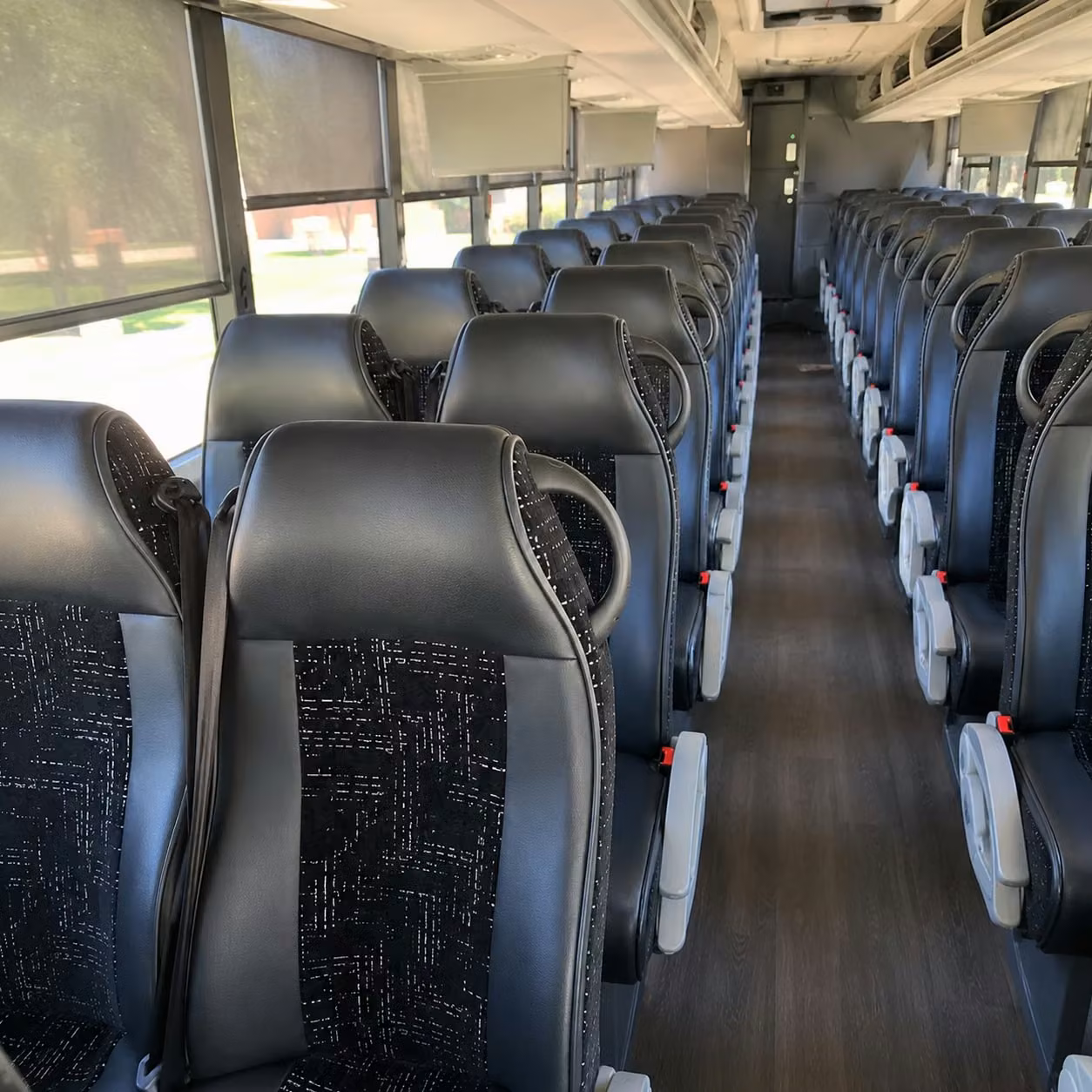 clearwater charter bus rental interior